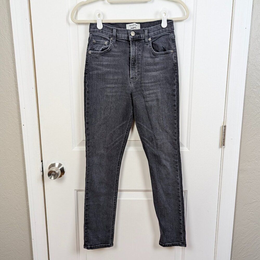 Reformation | Charcoal Gray High Rise Skinny Crop Jeans Avalon Wash Size 25